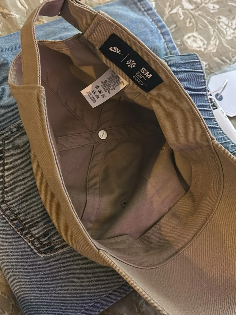 Nike Brown Baseball Cap with White Swoosh